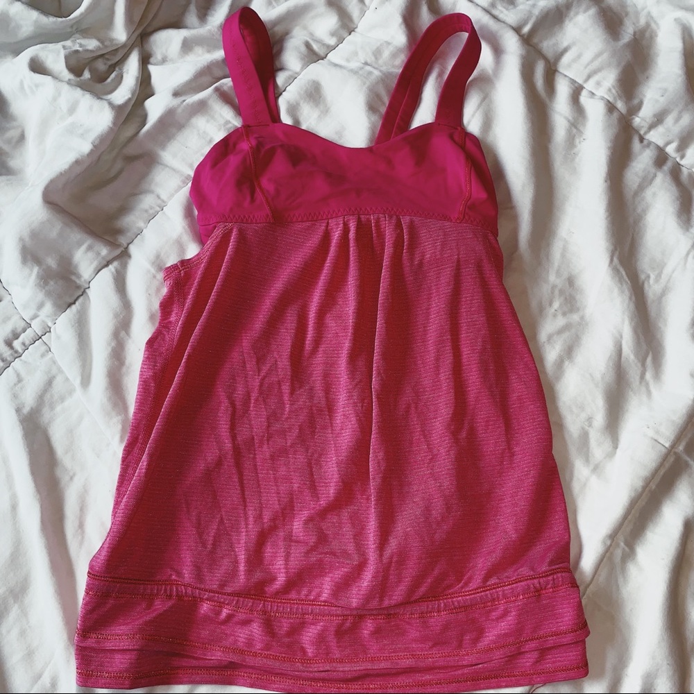 pink sports bra built in top / LULULEMON
